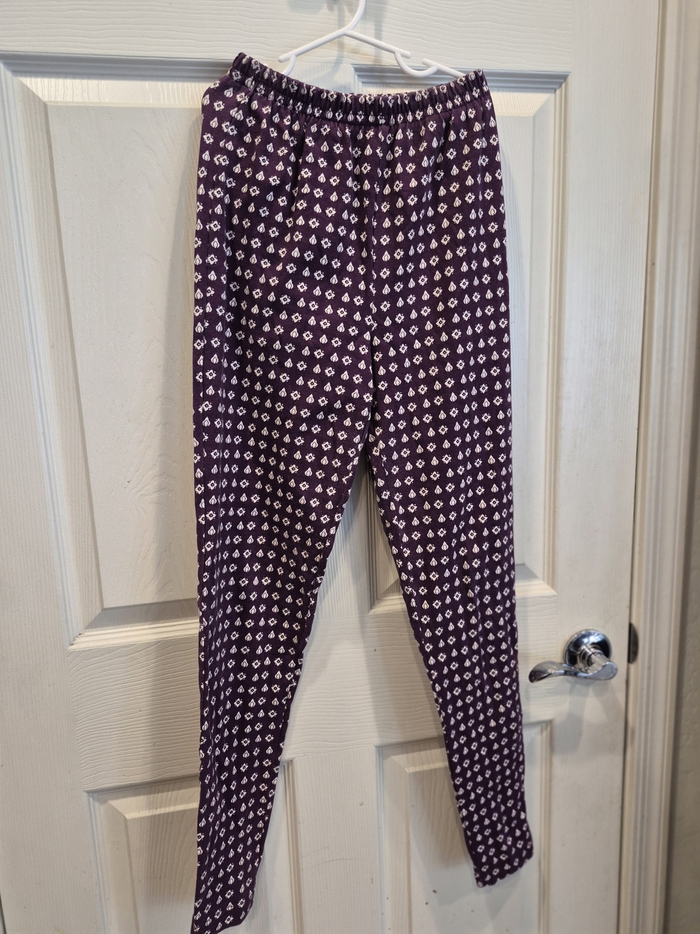 5/25 Pacer Deep Purple Leggings with White Motif